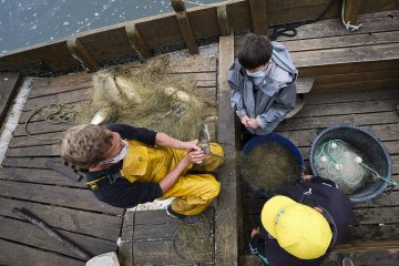 Sortie pêche en bateau sur la Loire